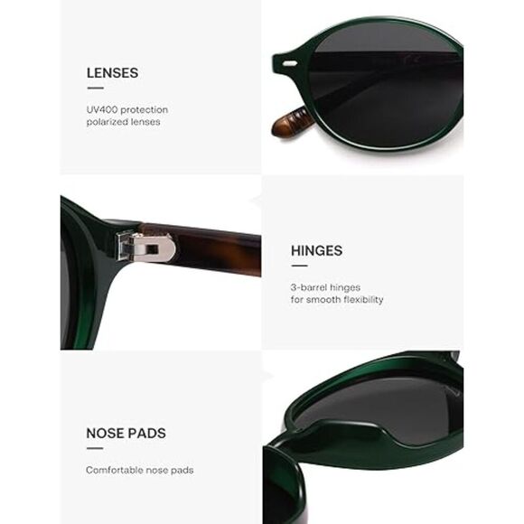 Trendy Polarized Sunglasses for Men and Women Small Oval Retro SJ2611